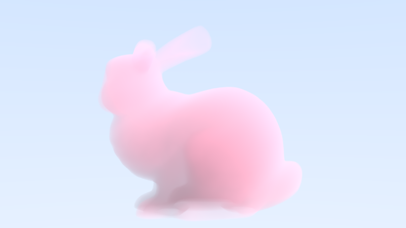 Stanford Bunny, with the light source at upper-right corner